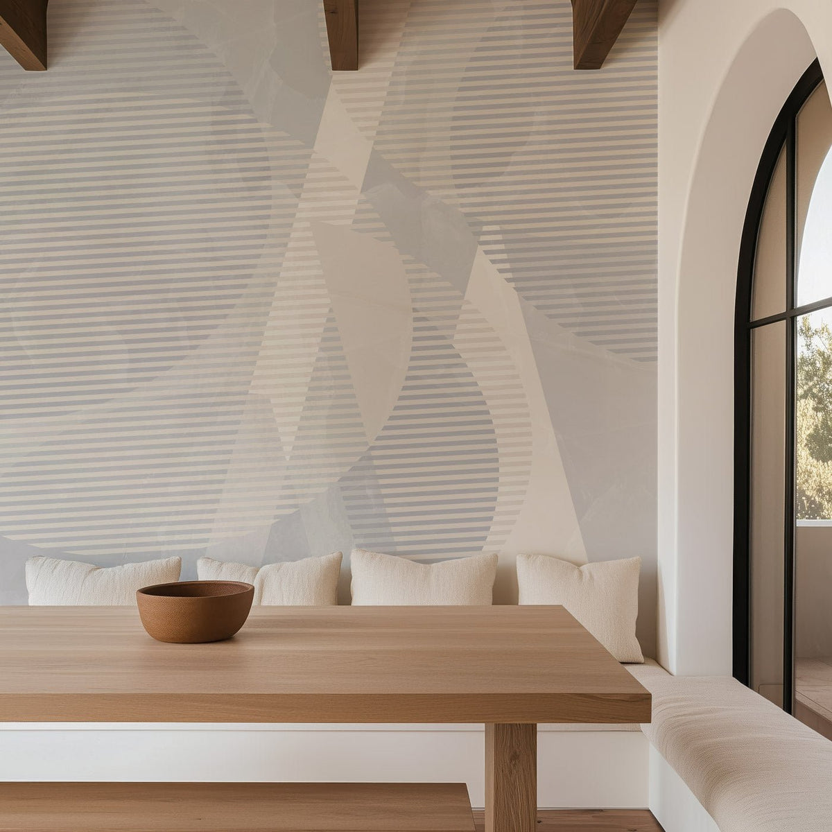 Papel pintado gráfico mineral