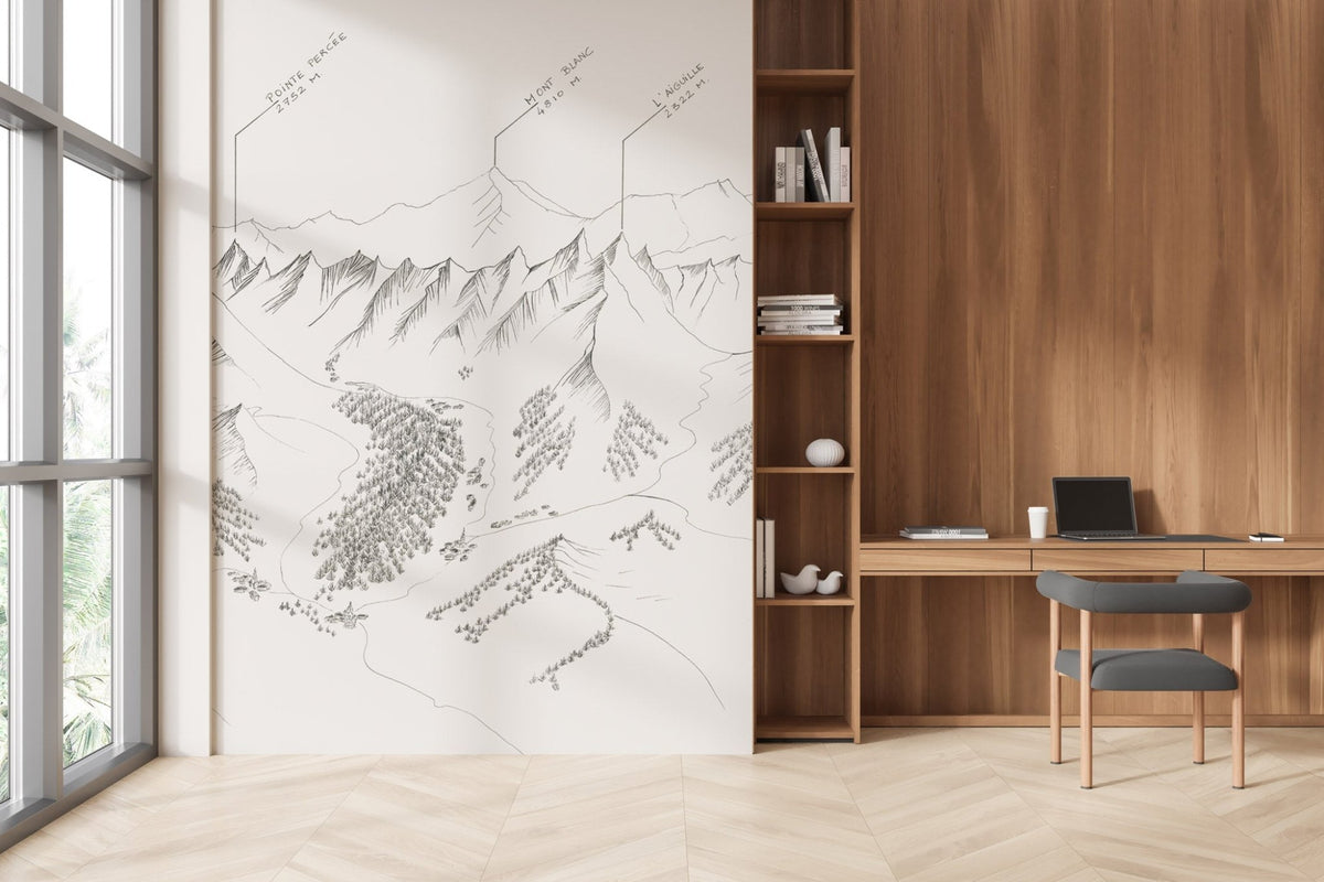 Papel pintado montaña – La Clusaz y sus cumbres