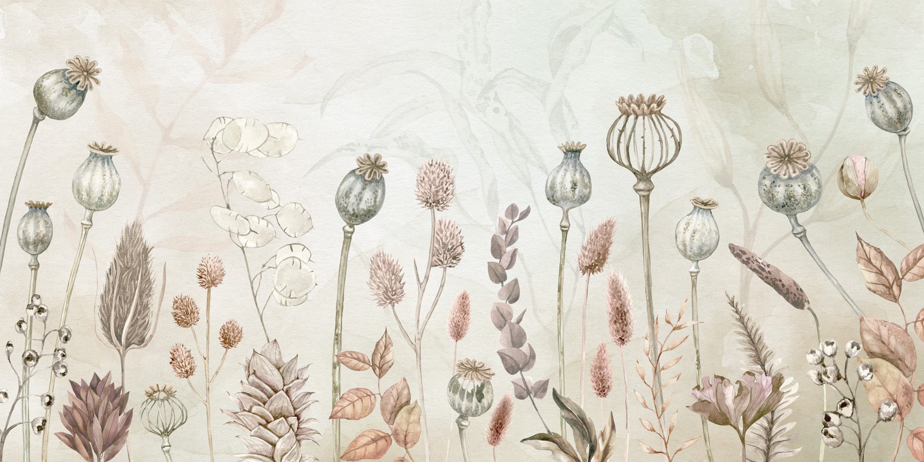 Papier peint automne des fleurs, mural concept, tendance