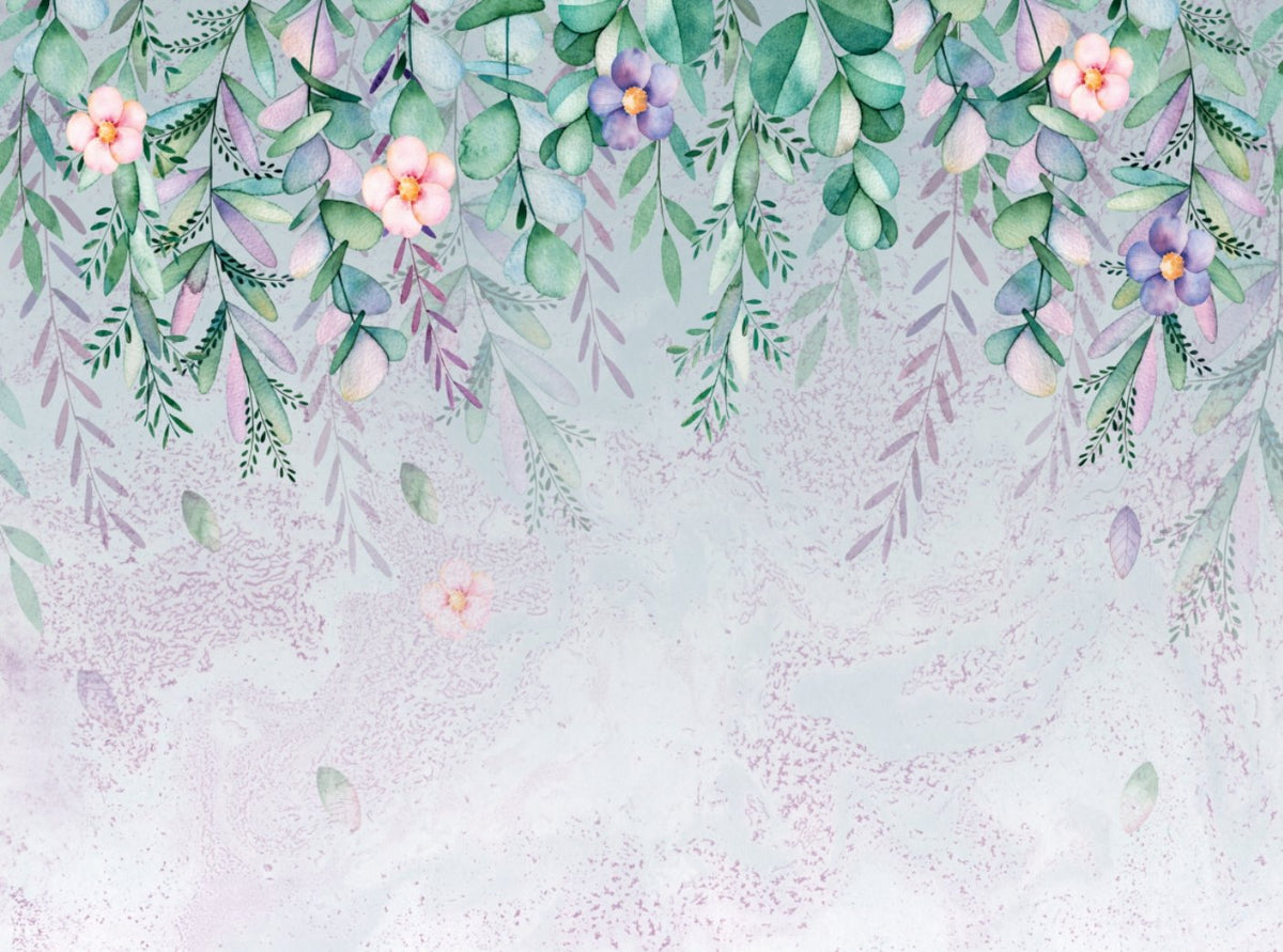 Papel pintado planta panorámica romántica A332cm x A247cm