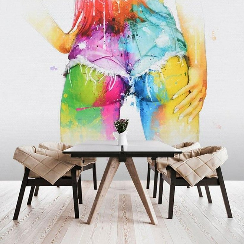 Papel Pintado Cara Pintura Graffiti Adolescente Q A344cm x A246cm