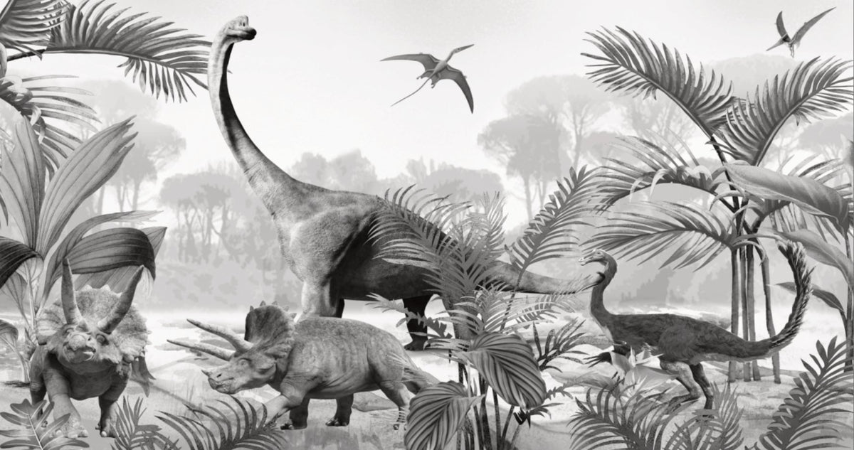 Papel pintado Dormitorio infantil Dinosaurios jurásicos A350cm x A185cm