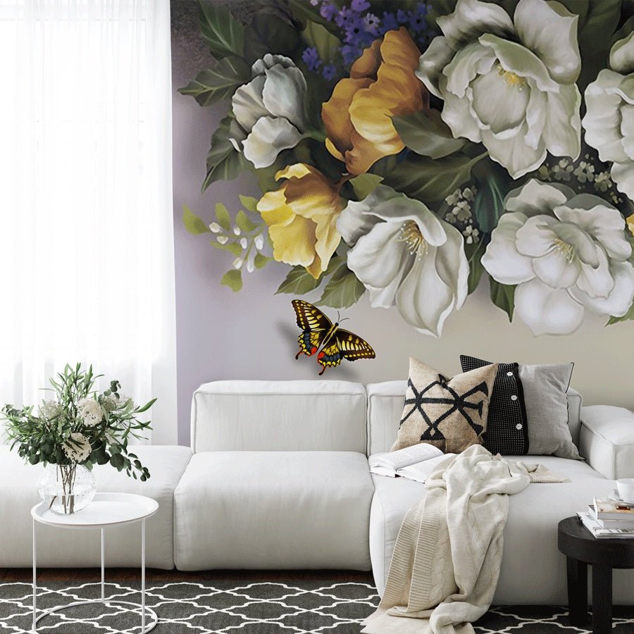 Papier peint aquarelle peinture florale - Muralconceptpapier_peint_sur_mesure