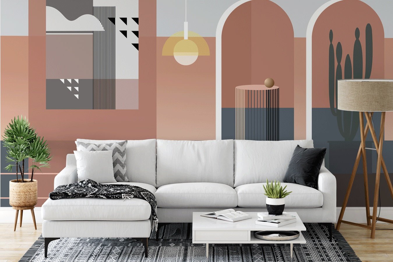 Papier peint géométrique design graphique architecture - Muralconceptpapier_peint_sur_mesure