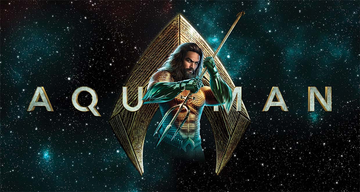 Papier peint panoramique héro aquaman univers galactique triton - papier peint sur mesure francais - muralconcept