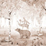 Papier peint roi de la forêt, mural concept, tendance