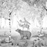 Papier peint roi de la forêt, mural concept, tendance