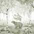 Papier peint roi de la forêt, mural concept, tendance