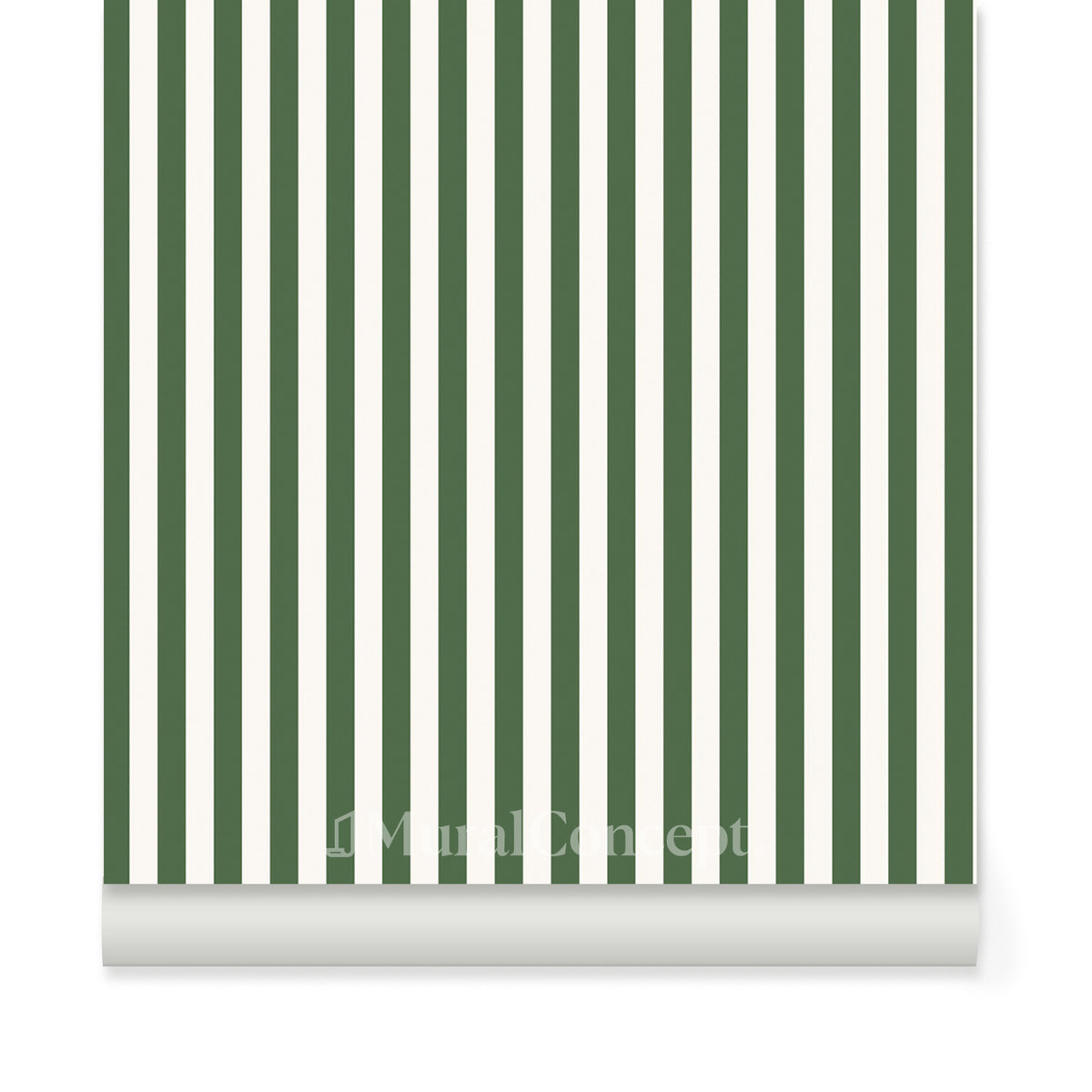Papel pintado rayas verdes jungla retro