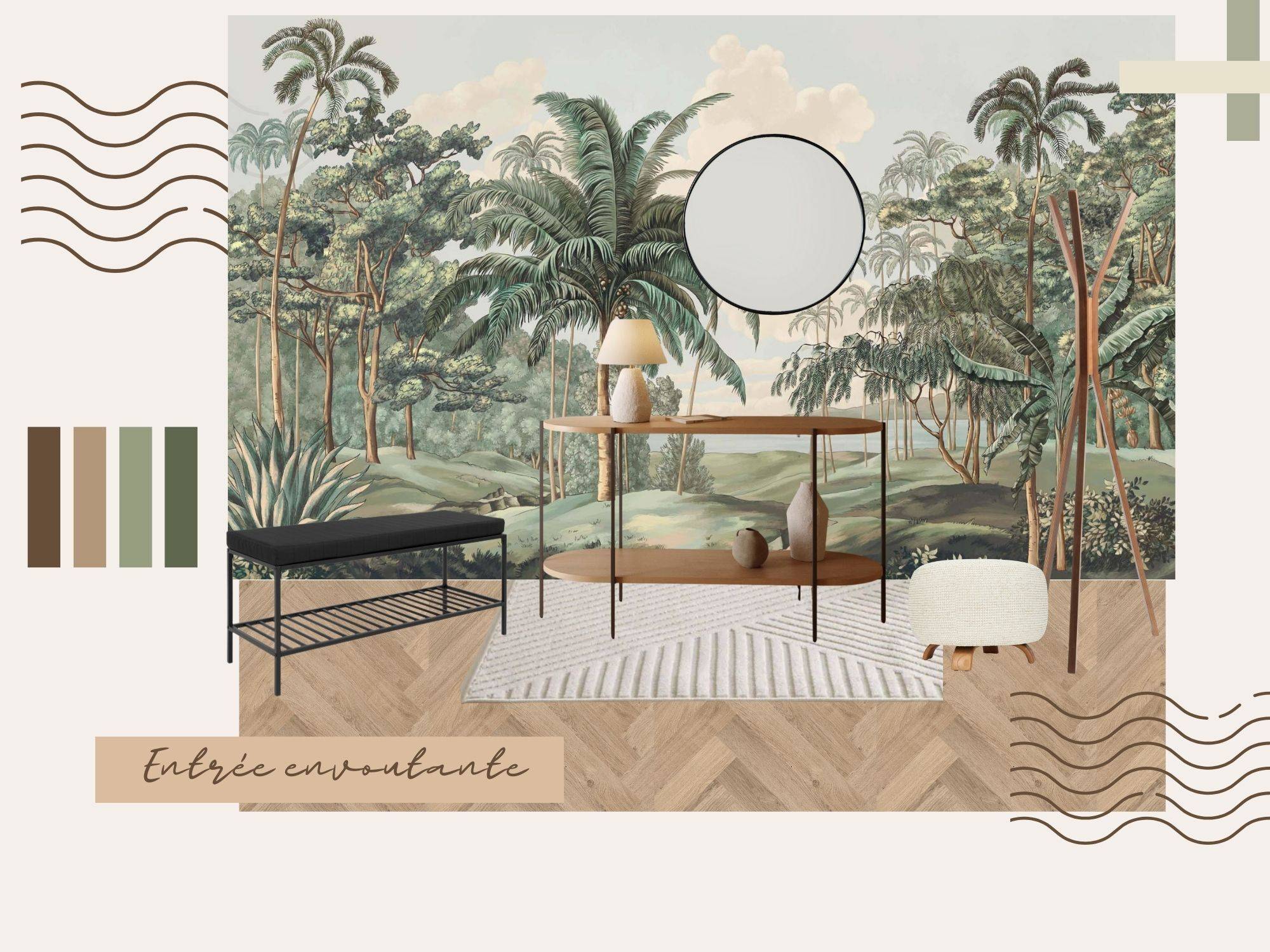 Une décoration murale XXL pour un salon contemporain