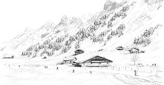 Papel pintado Clusaz ski fond montagne Confins