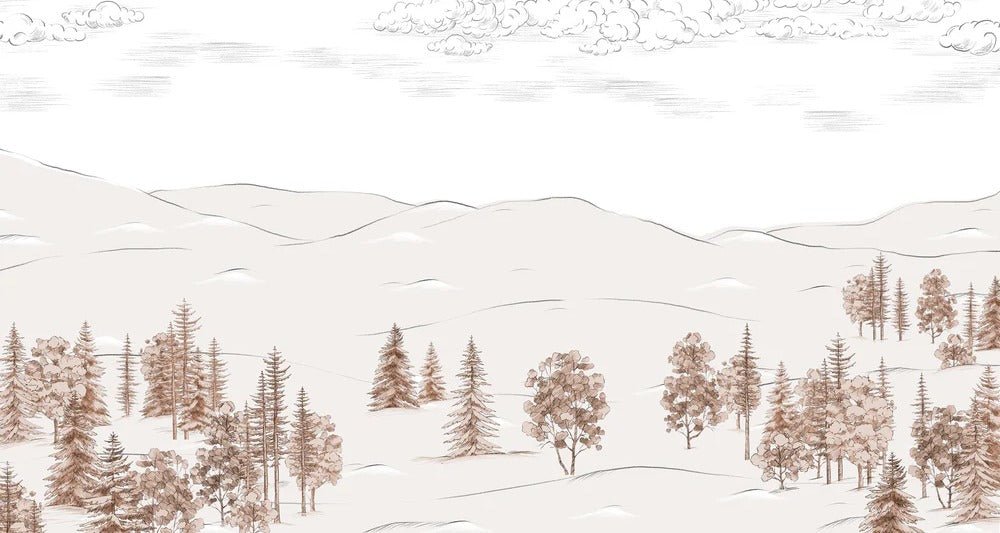 Papel pintado Cimes sépia sketch