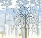 Papel pintado Naturaleza bosque azul y frescor del amanecer
