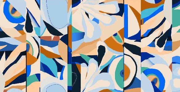 Papier peint abstrait vibrant, XXL, tendance