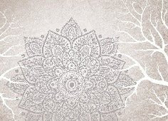 Papel pintado bohemio indio de tela sin tejer con mandala