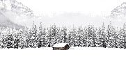 Papel pintado Chalet panorámico de montaña