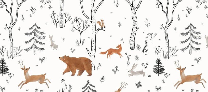 Papier peint enfant esprit de la forêt, XXL, tendance