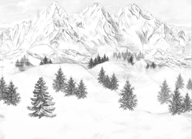 Papel pintado de la montaña de Chamonix