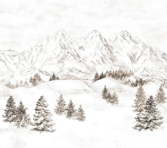 Papier peint montagne massif des Alpes, XXL, tendance