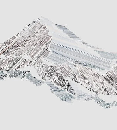 Papier peint restaurant montagne graphique style, XXL, tendance