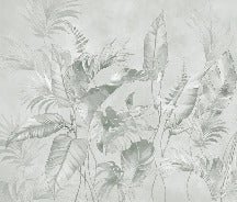 Papier peint élégante jungle sauge, XXL, tendance