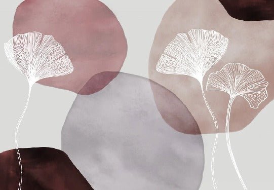 Papier peint panoramique abstrait pourpre, XXL, tendance