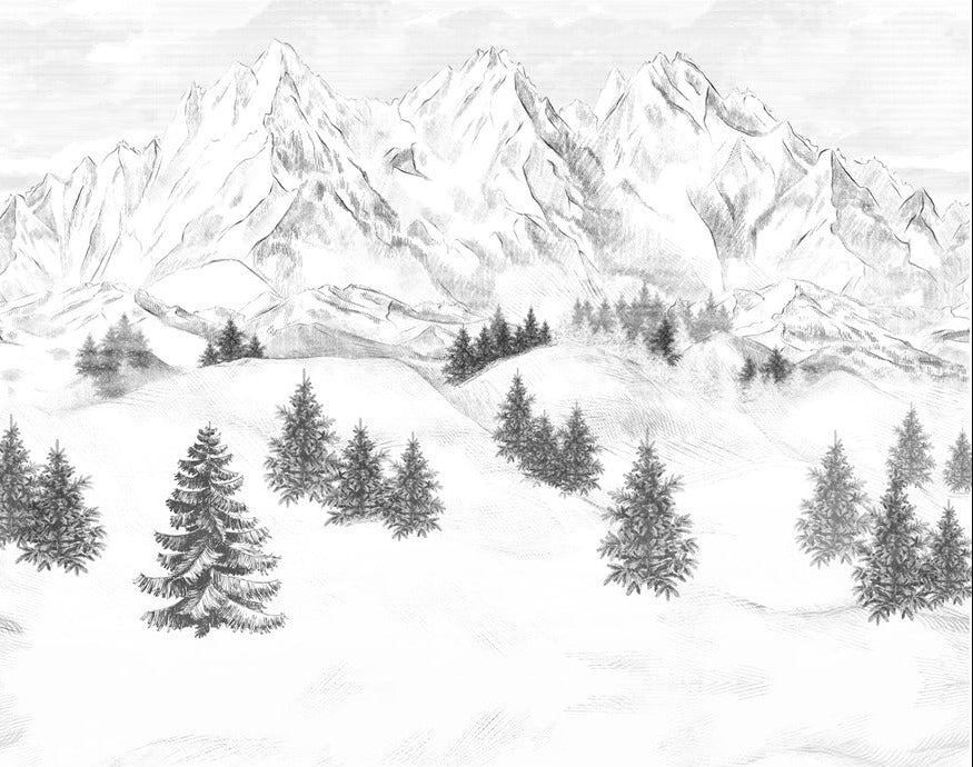 Papel pintado de la montaña de Chamonix