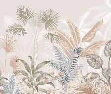 Papel pintado panorámico de la jungla de terracota