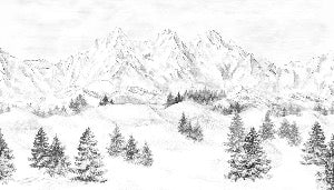 Papel pintado Montaña de los Alpes