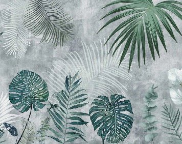 Papel pintado Jungla biofílica monocroma