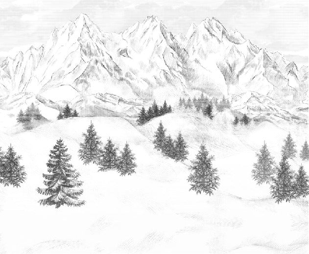 Papel pintado de la montaña de Chamonix