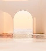 Papel pintado arco panorámico puesta de sol