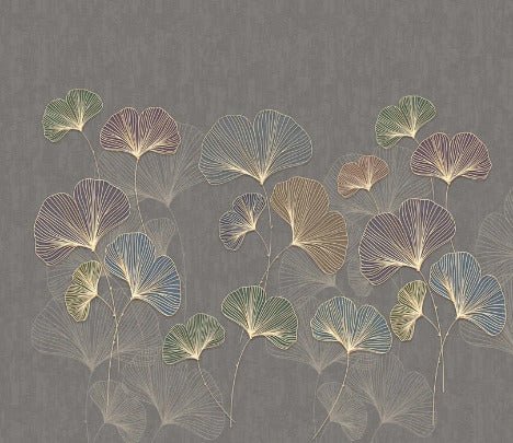 Papel pintado panorámico ginkgo asia de moda