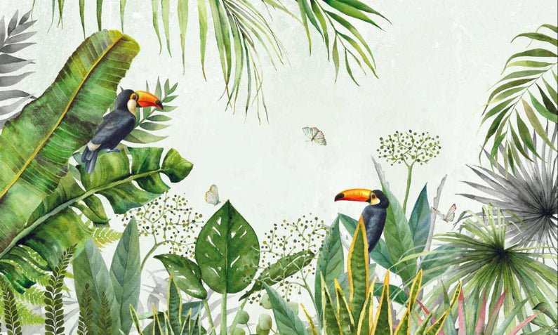 Fondo de Selva de pájaros exóticos