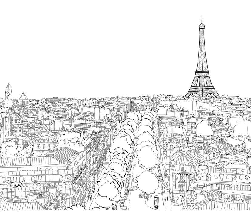 Papel pintado París panorámico