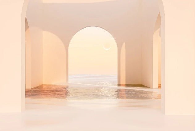 Papel pintado arco panorámico puesta de sol