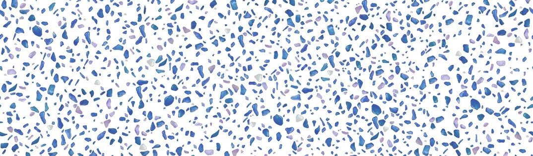 Papel pintado efecto terrazo índigo