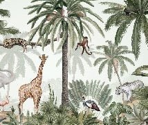 Papel pintado infantil Jungla pacífica