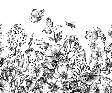 Papel pintado de flores campestres