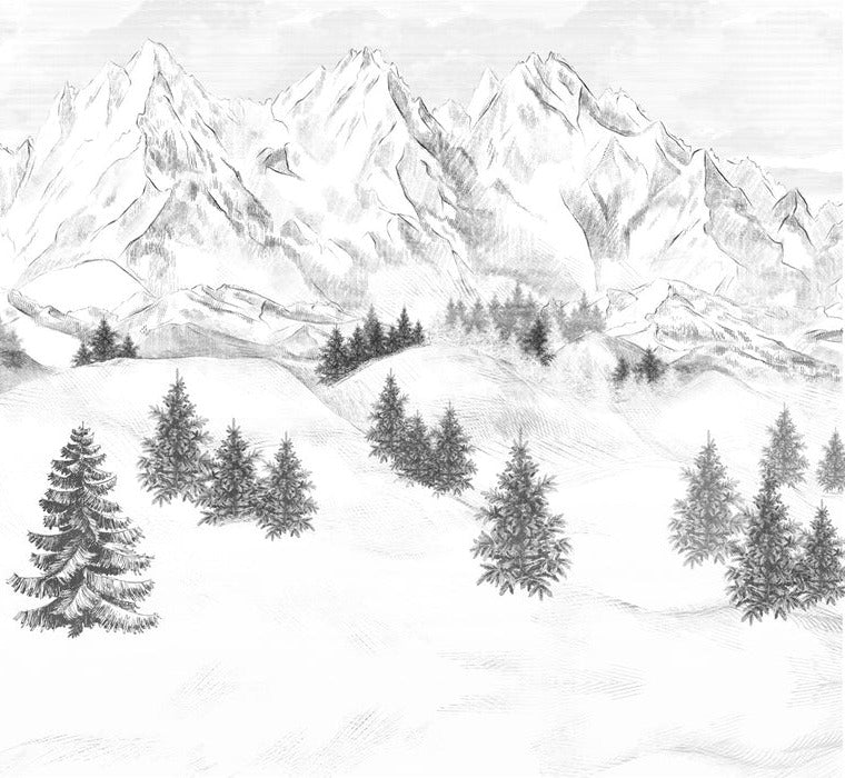 Papel pintado de la montaña de Chamonix