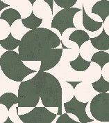 Papier peint rétro forme graphique vert