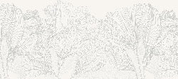 Papel pintado Vals de flores panoramico gris y blanco