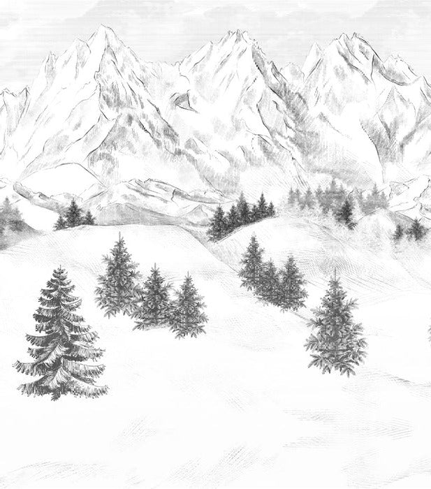 Papel pintado de la montaña de Chamonix