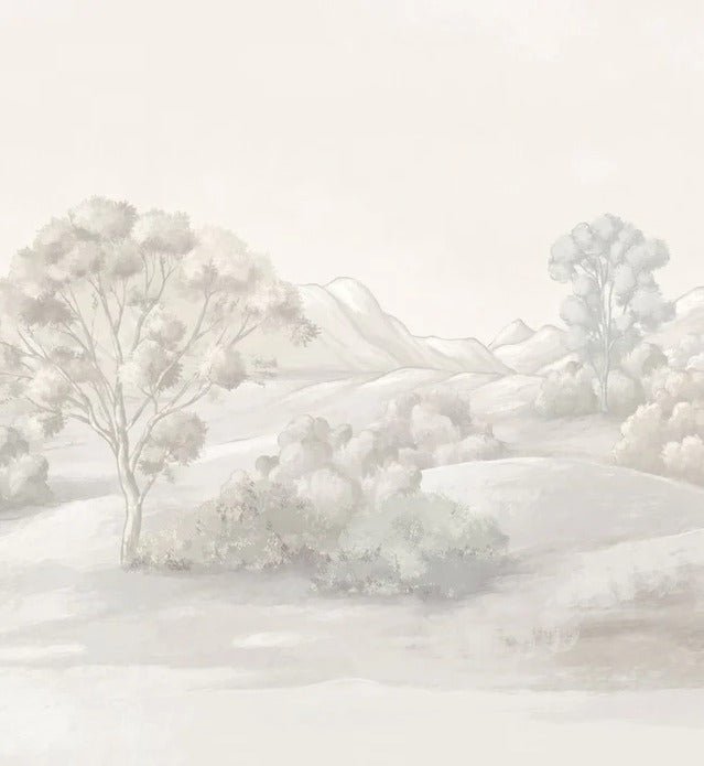 Papel pintado Poético paisaje sepia