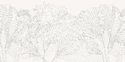 Papel pintado Vals de flores panoramico gris y blanco