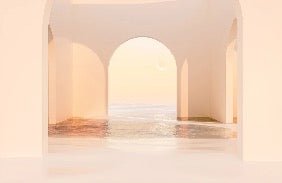 Papel pintado arco panorámico puesta de sol