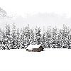 Papel pintado Chalet panorámico de montaña