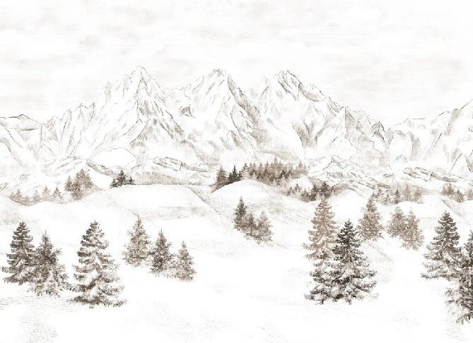 Papel pintado Montaña de los Alpes