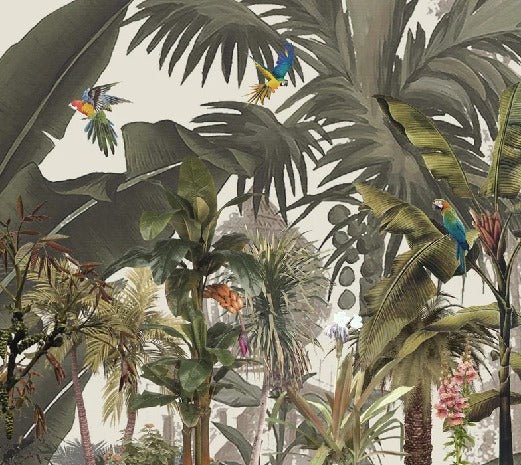 Papel pintado panorámico Jungla de plátanos exóticos