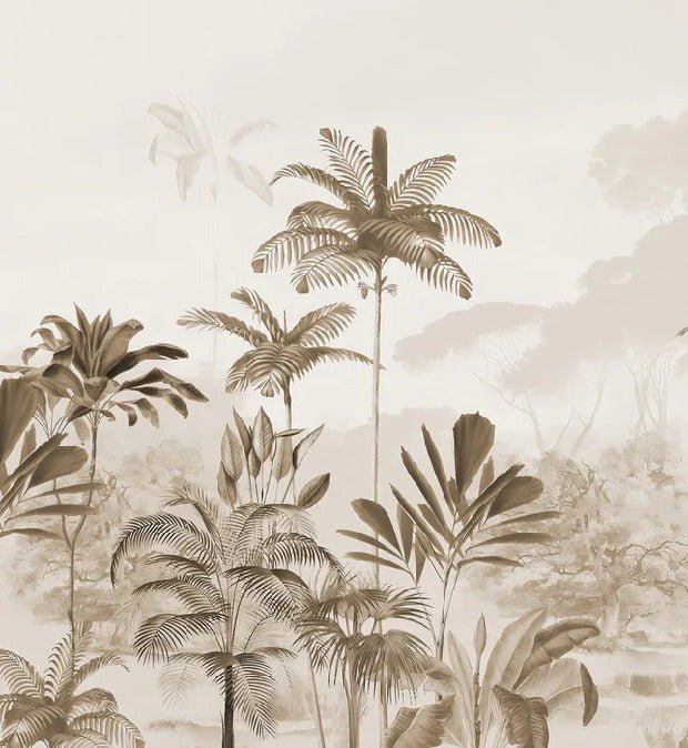 Papel pintado panoramico jungle eden sepia